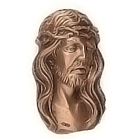 Wall plate Jesus Christ 12x21cm - 4,7x8,2in Bronze ornament for tombstone 3093