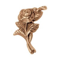 Wall plate rose 8x4cm - 3x1,5in Bronze ornament for tombstone 3112