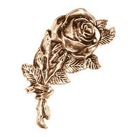 Placa de pared rosas 12,5x7cm Aplicación en bronce para lápida 3114