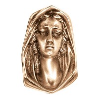 Wall plate Virgin Mary 25x15cm - 10x6in Bronze ornament for tombstone 3124