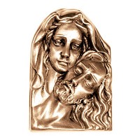 Wall plate Pietá 11x7,5cm - 4,3x3in Bronze ornament for tombstone 3137