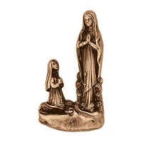 Wall plate Our Lady of Lourdes 17x9cm - 6,5x3,5in Bronze ornament for tombstone 3150