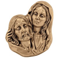 Wall plate Pietá 23x28cm - 9x11in Bronze ornament for tombstone 3168