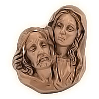 Wall plate Pietá 23x28cm - 9x11in Bronze ornament for tombstone 3168