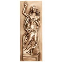 Wall plate Jesus Christ 50x15cm - 19,5x6in Bronze ornament for tombstone 3177-50
