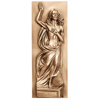 Placa de pared Cristo 50x15cm Aplicación en bronce para lápida 3177-50