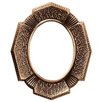 Oval photo frame 9x12cm - 3,5x4,75in In bronze, wall attached 320-912