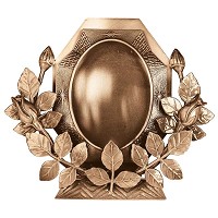 Oval photo frame 11x15cm - 4,3x6in In bronze, ground attached 323-1115