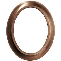 Oval photo frame 11x15cm - 4,3x6in In bronze, wall attached 327-1115