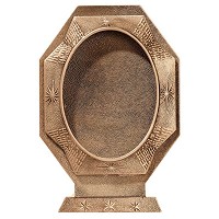 Oval photo frame 9x12cm - 3,5x4,75in In bronze, ground attached 348-912T