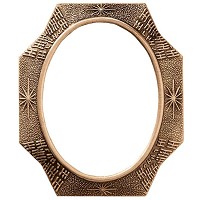 Oval photo frame 11x15cm - 4,3x6in In bronze, wall attached 348-1115
