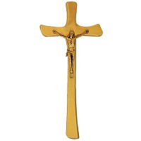 Crucifix with Jesus 19x40cm - 7,4x15,7in In bronze, wall attached 3539/C