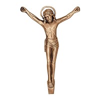Crucifix 30x20cm - 11,8x7,9in In bronze, wall attached 3560