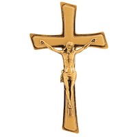 Crucifix with Jesus 8x14cm - 3x5in In bronze, wall attached 3584