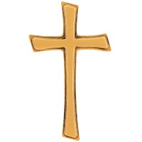 Crucifix 8x14cm En bronze, à appliquer 3587