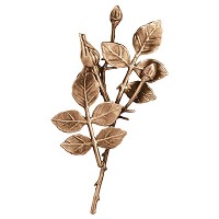 Targa rose 21x9cm Applicazione per lapide in bronzo 3744