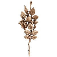Targa rose 28x10cm Applicazione per lapide in bronzo 3746