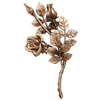 Wall plate roses right hand 30x15cm - 11,75x6in Bronze ornament for tombstone 3748-DX