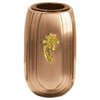 Vaso portafiori 12,5x7,5cm In bronzo, con interno rame, a parete 417-R27