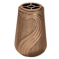 Flowers vase 20x11,5cm - 8x4,5in In bronze, with copper inner, wall attached 470-R1