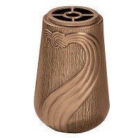 Vaso portafiori 20x11,5cm In bronzo, con interno rame, a parete 470-R1