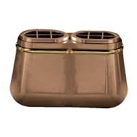 Vasca portafiori 17x28cm In bronzo, con interno in rame, a parete 483-R3