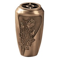 Vaso portafiori 20x11cm In bronzo, con interno rame, a parete 490-R1