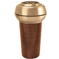 Vaso portafiori da incasso 13x30cm In bronzo con corpo in rame, attacco a terra 50150/R