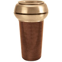 Vaso portafiori da incasso 9x24cm In bronzo con corpo in rame, attacco a terra 50151/R