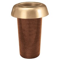 Vaso portafiori da incasso 12x20,5cm In bronzo con corpo in rame, attacco a terra 50160/R