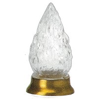 Glass Flameshade 5x13cm-2x5,2in In glass with ferrule to choice 51400
