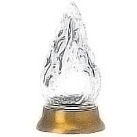 Glass Flameshade 5x13cm-2x5,2in In glass with ferrule to choice 51400