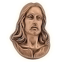Wall plate Jesus Christ 11,5x16,5cm - 4,5x6,4in Bronze ornament for tombstone 51402