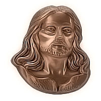 Wall plate Jesus Christ 27x30cm - 10,6x11,8in Bronze ornament for tombstone 51405