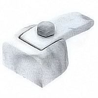 Flask 8,3x4,7cm - 3,2x1,8in Weiß marbled, with pin for the installation 651979/MW