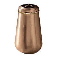 Vaso portafiori 32x16cm In bronzo, con interno rame, a terra 789-R14