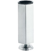 Flower vase Esagonale, various sizes In stainless steel, ground or wall mount