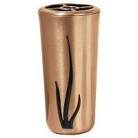 Flowers vase 20x10cm - 8x4in In bronze, with plastic inner, wall attached 8590-P1