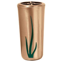 Flowers vase 20x10cm - 8x4in In bronze, with plastic inner, ground attached 8592-P1