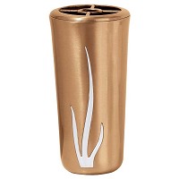 Flowers vase 20x10cm - 8x4in In bronze, with plastic inner, wall attached 8596-P1