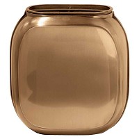 Flowers pot 19x18cm - 7,5x7in In bronze, with plastic inner, wall attached 8690-P23