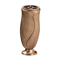Flowers vase 23x9cm - 9x3,5in In bronze, with plastic inner, ground attached 8900-P4