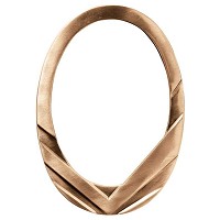 Oval photo frame 13x18cm - 5x7in In bronze, wall attached 8973-1318