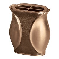 Flowers pot 19x16,5cm - 7,5x6,5in In bronze, with brass inner, wall attached 9032-A1