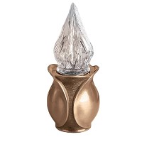 Electric candle 12x7cm - 4,75x2,75in In bronze, ground attached 9338