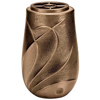 Vaso portafiori 20x10cm In bronzo, con interno rame, a parete 9120-R1