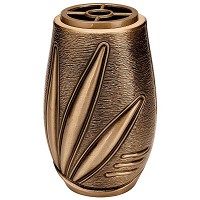 Flowers vase 30x14cm - 11,75x5,5in In bronze, with copper inner, wall attached 9409-R14