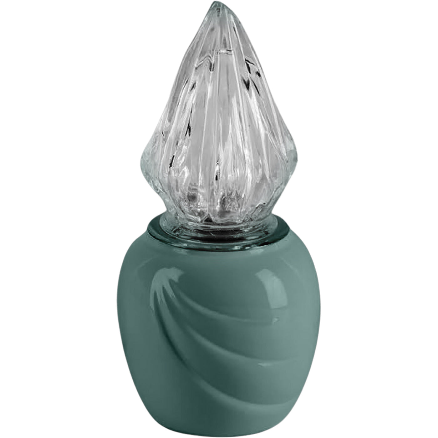 Grablampe Ecotre grün 10x10cm Aus grünem Porzellan, für Bodenbefestigung ECO152T/V