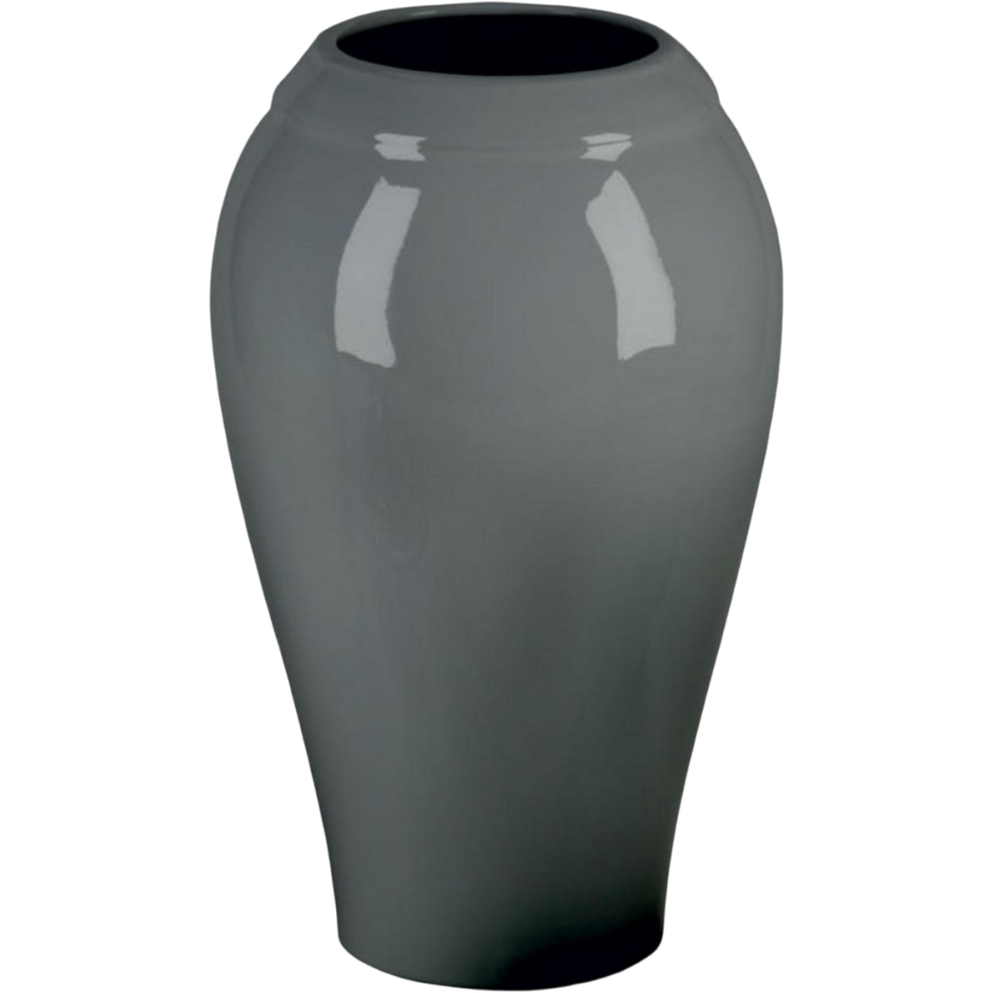 Vasi a terra Liscia grigio 21x13cm In porcellana grigia, a terra LI144T/G