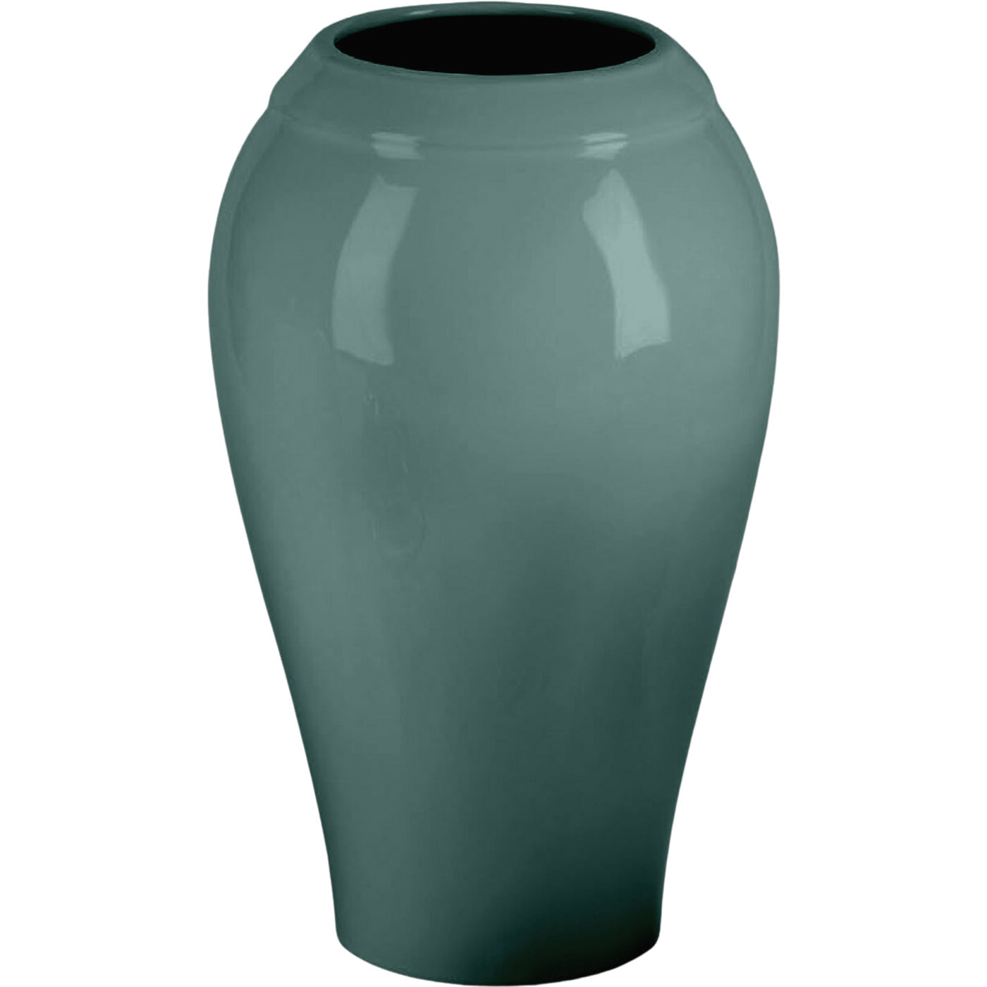 Vasi a terra Liscia verde 21x13cm In porcellana verde, a terra LI144T/V